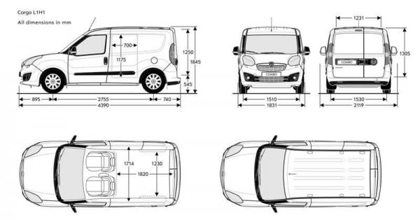 Fiat doblo размеры